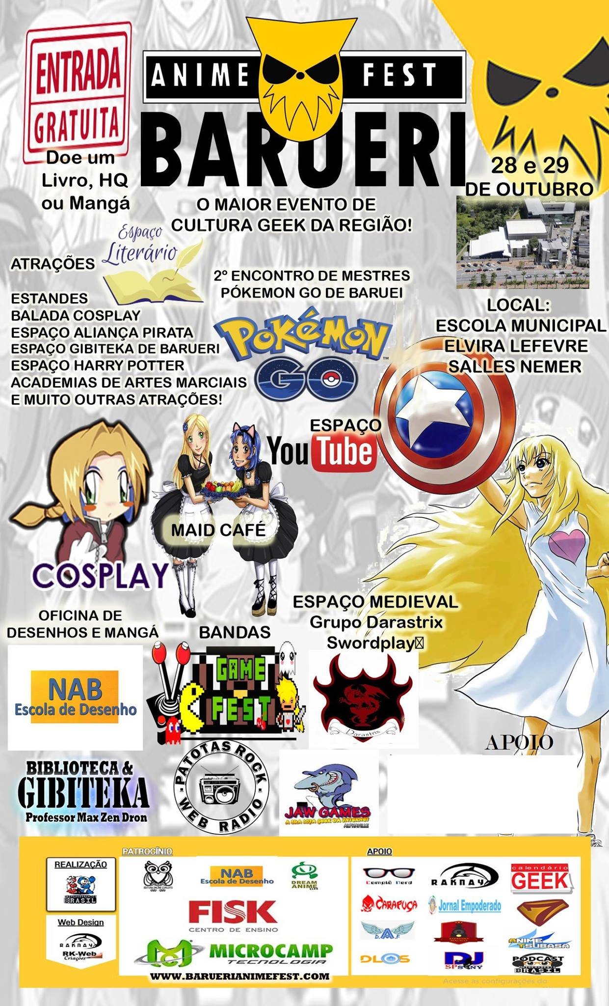 Barueri Anime Fest dias 28 e 29 de Outubro 2017 – Otaku Gattai